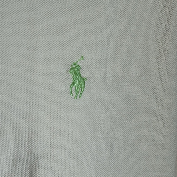 Polo Ralph Lauren Men’s Size Large Cream Color Short Sleeve 100% Cotton Shirt - Picture 2 of 3